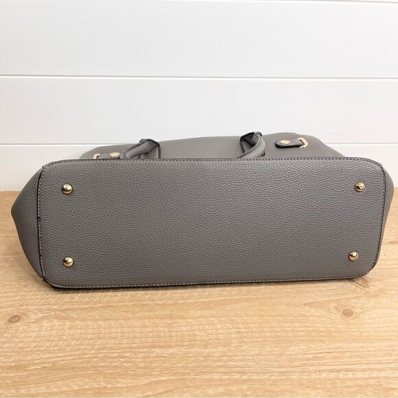 Dasein Women’s Handbag Satchel Top Handle Purse Gray - Picture 10 of 15